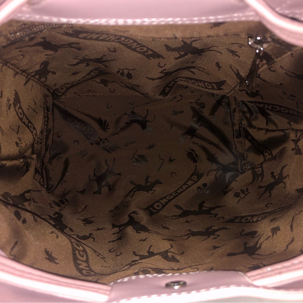 Longchamp Pink Le Pliage Cuir Leather Small Backpack - Picture 5 of 7